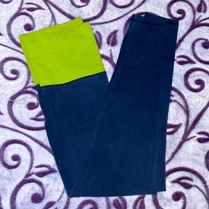 Blue Hollister Leggings Green Waist Size M